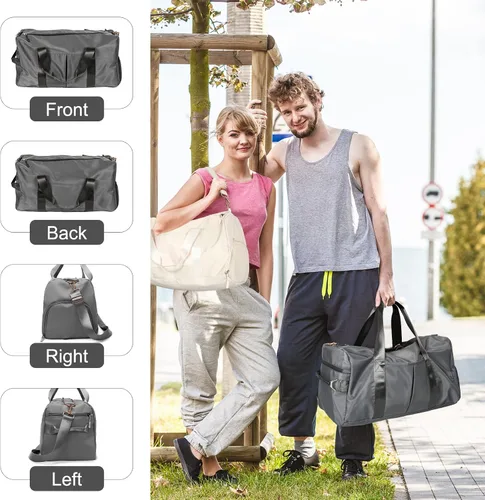 Miniatura 6 de Bolsa de gimnasio, Gris, Sencillo