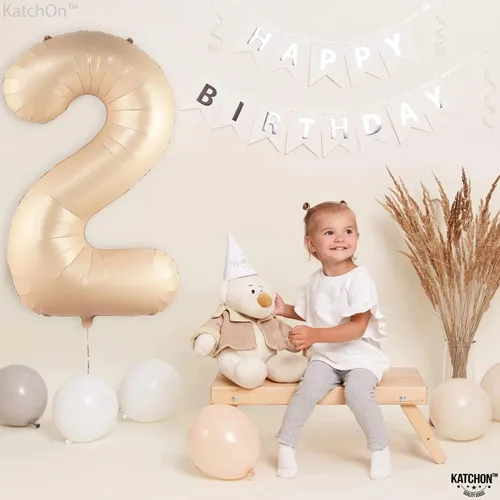 Miniatura 1212 de KatchOn, Globo grande azul número 2 de 40 pulgadas Decoraciones de cumpleaños de Baby Shark para niño de 2 años Globo azul número 2 Globo