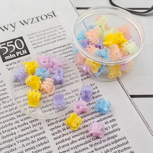 Miniatura 5 de 50 pinzas para el cabello, pinzas multifunción de agarre fuerte para el cabello, color gelatina Color Jelly
