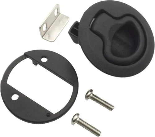 Miniatura 3 de Cerradura de cierre de golpe redondo (OWACH AL-958-3) para puerta de 1/2 pulgada reemplazar Southco M1-63 RV Marine Boat Negro