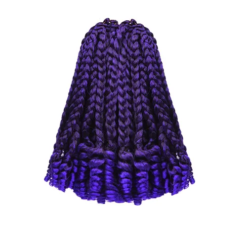 Miniatura 10 de Pelo corto Goddess Box trenzado de ganchillo para mujeres negras y bebés niños, 7 paquetes de 10 pulgadas, color negro natural, cabello sintético