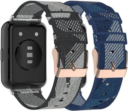 Miniatura 19 de Senter Correas de repuesto de nailon suave de liberación rápida para Huawei Watch Fit 2 Smart Watch Amarillo