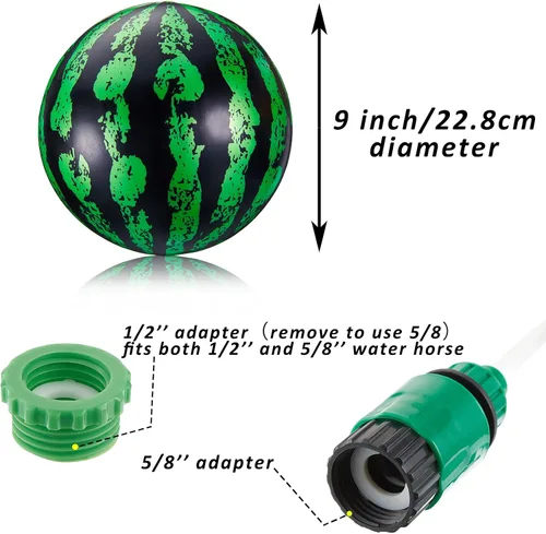 Miniatura 2 de Sumind 2 pelotas de buceo para piscina, pelota de juego submarina de 9 pulgadas con adaptador de manguera, para pasar bajo el agua, regate, buceo