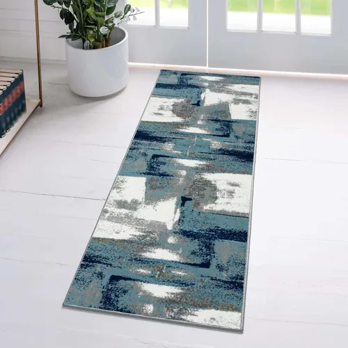 Miniatura 20 de Luxe Weavers - Alfombra abstracta, Lagos Collection 7558, color azul claro