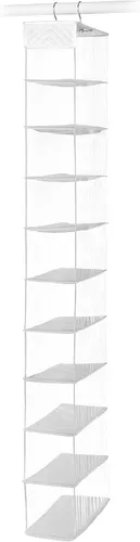 Miniatura 6 de Whitmor Organizador colgante de zapatos, 8 estantes, organizador de armario colgante, zapatero colgante para armario pequeño, estantes colgantes