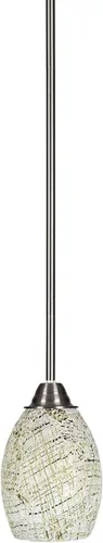 Miniatura 111 de Toltec Lighting Paramount - Mini colgante de 1 luz en acabado negro mate con cristal de arte perla de 7 pulgadas y estilo negro