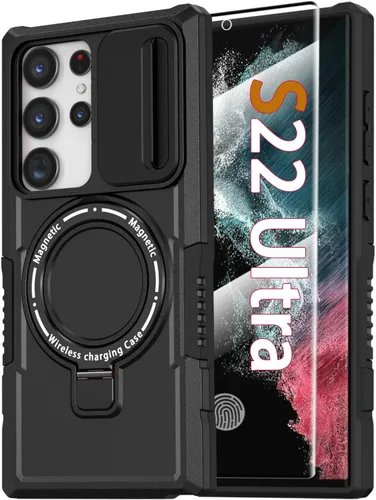Miniatura 120 de Funda magnética para Samsung Galaxy Note 20 Ultra con soporte de anillo [con protector de pantalla] [Compatible con carga inalámbrica MagSafe] Funda