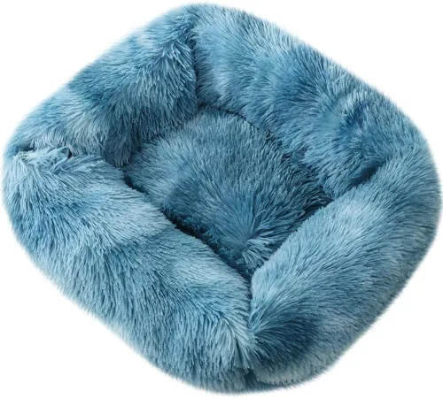 Miniatura 19 de La La Pet® Cama de dona para perros y gatos, acogedora cama para mascotas, cama para perros madriguera, cama calmante para mascotas, almohada