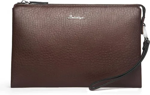 Miniatura 6 de BALIDIYA - Bolso de mano para hombre con cremallera Marrón talla única billetera de viaje