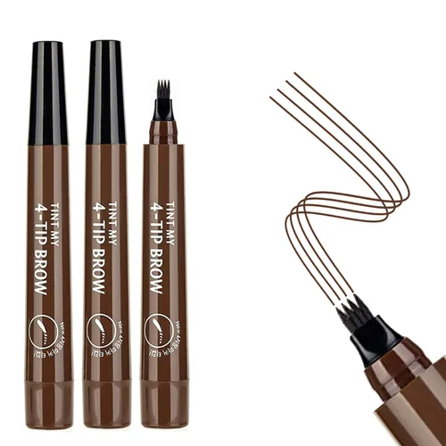 Miniatura 10 de 3 lápices de cejas negros para mujer, impermeables, de larga duración, lápiz de cejas Microblading para cejas fácil crear maquillaje natural de cejas