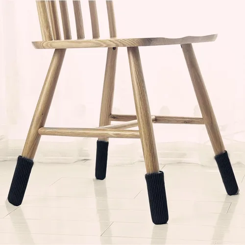Miniatura 6 de 8 PCs Calcetines para Patas de Muebles - Calcetines Negros de Alta Elasticidad para Muebles, Protectores de Piso de Patas de Silla Tejidos, Juego