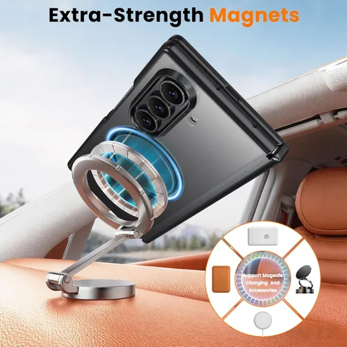 Miniatura 3 de WRJ Funda magnética para Samsung Galaxy Z Fold 7, [protector de pantalla integrado] [compatible con Magsafe], protección de bisagra de cuerpo