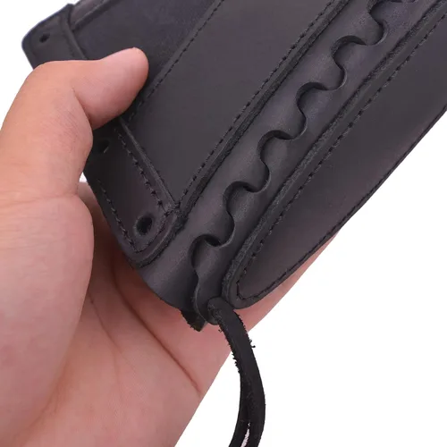 Miniatura 9 de Tas Trost Almohadilla reductora de retroceso de lona de cuero para rifles, escopetas, almohadilla antideslizante de culata Negro