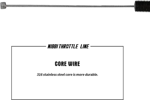 Miniatura 5 de NIBBI Cable de acelerador 93.5cm, Cable de acelerador ajustable universal de repuesto para motocicleta 36.8", Para Dirt Bike Pit Bike YAMAHA