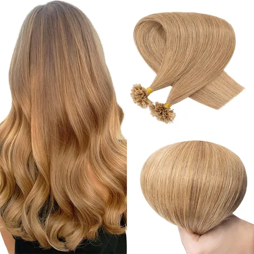 Miniatura 37 de SEGO Extensiones de cabello humano con micro cuentas, extensiones de cabello humano con micro bucle, lacio, natural, fusión fría, 1.76 oz/paquete