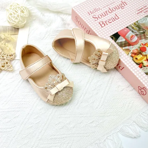 Miniatura 4 de Uineky Zapatos de vestir para bebés y niñas recién nacidas, zapatos planos estilo Mary Jane, antideslizantes, ligeros, suela suave, zapatos de boda
