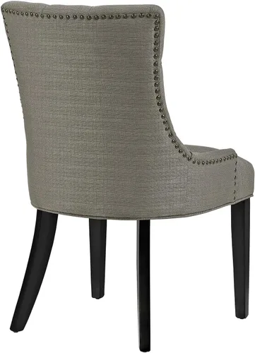 Miniatura 4 de Modway Regent Modern - Elegante tela tapizada con botones y ribete de cabeza de clavo, silla auxiliar de comedor, granito Granite