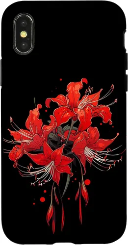 Miniatura 4 de iPhone 14 Red Spider Lily Funda de anime de manga estética japonesa japonesa