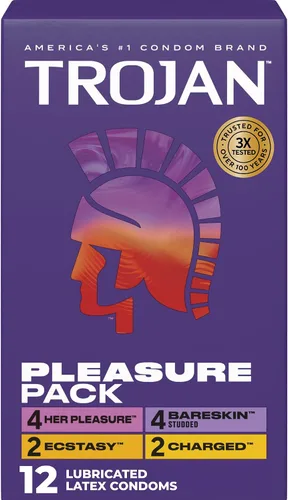 Miniatura 16 de Trojan Bareskin - Preservativos finos, paquete variado Everythin, condón de látex lubricado, 10