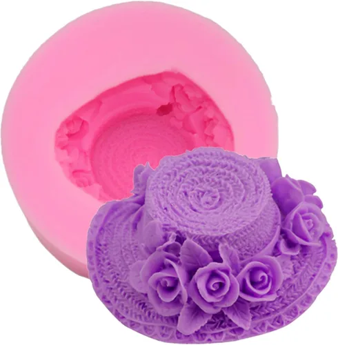 Molde de silicona para sombrero de sol para fondant, chocolate, caramelo, pastel, decoración de pasteles, herramientas de pastelería, molde de jabón
