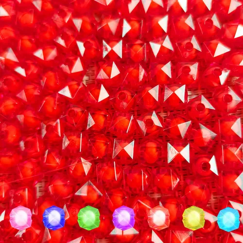 Miniatura 9 de Cubo de 400 cuentas espaciadoras de cristal cuadradas transparentes facetadas de 0.315 pulgadas (0.315 in), cuentas redondas