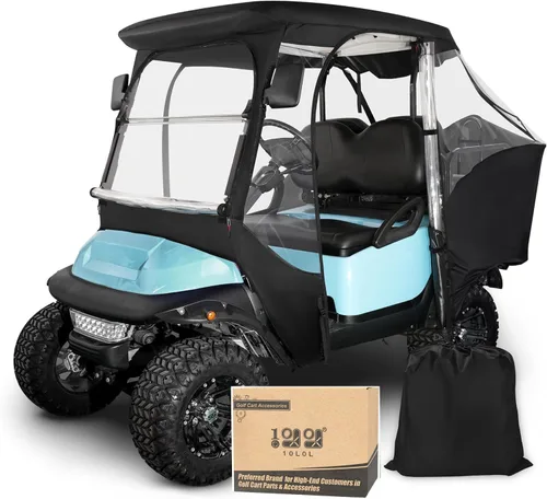 Miniatura 8 de 10L0L Carcasa para carrito de golf para 4 pasajeros para Club Car Precedent de 57 pulgadas, cubierta de lluvia transparente impermeable 600D
