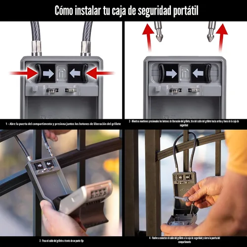 Miniatura 6 de Master Lock Caja de llaves de alta capacidad, dial de combinación, cable removible
