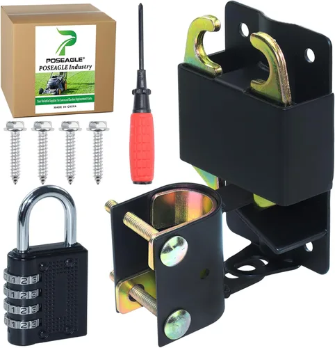 S16100700 - Pestillo de puerta con cerradura de dos vías con cerradura de combinación de 4 dígitos y destornillador para puertas de metal con tubos