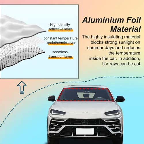 Miniatura 4 de Parasol para parabrisas delantero Lamborghini Urus 2018-2024, parasol con bloqueo UV, protector de privacidad, protector solar personalizado