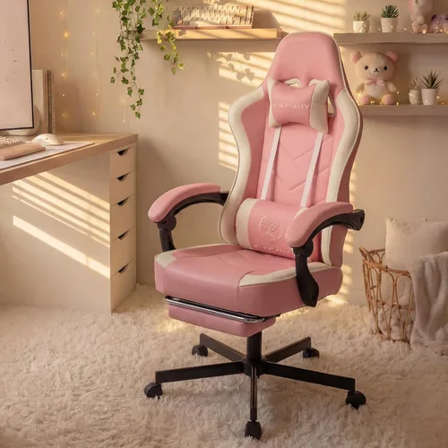 Miniatura 12 de Silla de oficina de cuero transpirable con cojín de resorte de bolsillo, silla ergonómica ancha y alta para juegos de computadora con reposacabezas