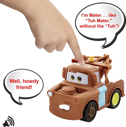 Miniatura 3 de Disney Cars Toys Track Talkers Mater, 5.5 pulgadas, auténtico camión de remolque del personaje favorito de la película con efectos de sonido, regalo