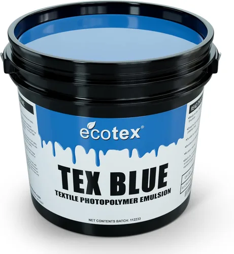 Ecotex® - Emulsión de serigrafía tex-azul (pinta, 16 onzas), emulsión fotográfica pre-Sensibilizada para serigrafías de seda y tela, para serigrafía