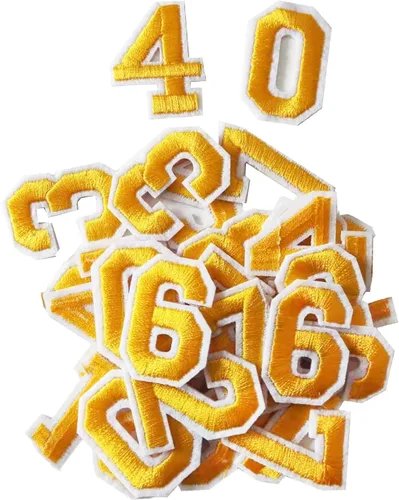 Miniatura 19 de Harsgs 72 parches de letras para planchar con números, parches bordados de letras A-Z números 0-9 para ropa, vestido, sombrero, jeans, accesorios