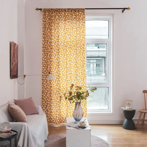 Miniatura 74 de Deeprove Cortinas bohemias para dormitorio, rayas huecas de ganchillo crema y estampado floral, tela de lino de algodón, con borlas beige bohemias