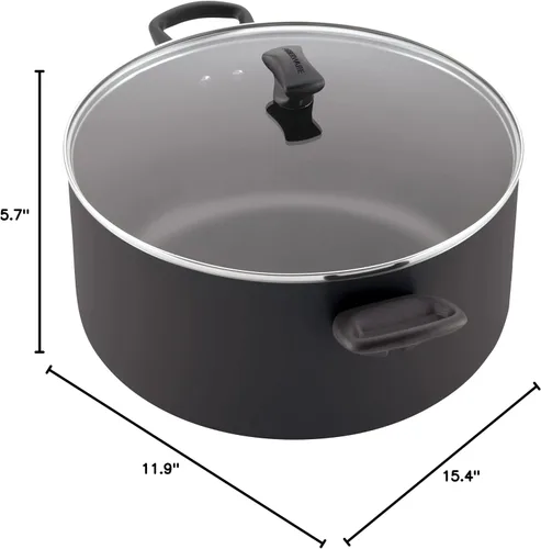 Miniatura 7 de Farberware - Olla de cocina antiadherente con tapa, 10.5 cuartos de galón - Negro