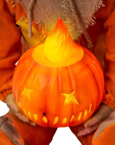Miniatura 7 de Spirit Halloween Muñeca Sam sentado iluminado - Trick 'r Treat, multicolor
