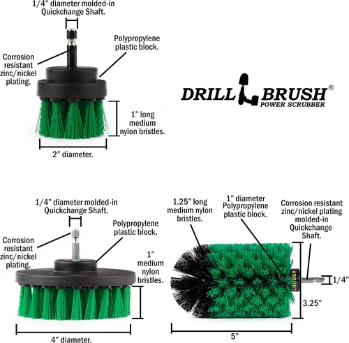 Miniatura 5 de Useful Products - Juego de cepillos limpiadores de horno Drillbrush - Juego de cepillos de limpieza de cocina - Accesorios de cocina - Accesorio