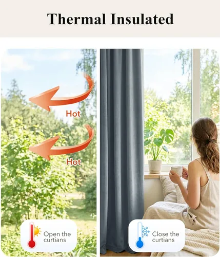 Miniatura 96 de StangH Cortinas de Terciopelo Verde Esmeralda de 96 Pulgadas - Cortinas Opacas de Terciopelo de Lujo Súper Suaves, Elegante Cobertura de Ventana
