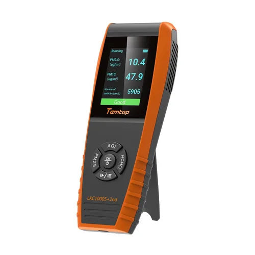 Temtop Monitor de calidad del aire PM2.5 PM10 Contador de partículas, formaldehído, temperatura, humedad, TVOC AQI Tester para detección de