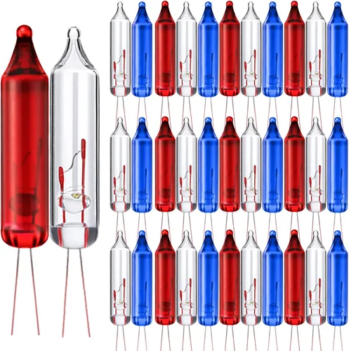 Mudder 200 unidades 2.5V luces de Navidad mini incandescentes de 50/100/150/200 unidades, bombillas de repuesto para luces de cadena de alambre para