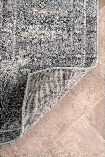 Miniatura 3 de nuLOOM Alfombra vintage tribal Bessie de 4 x 6, gris