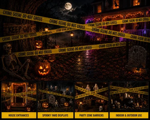 Miniatura 6 de ATERET Cinta de Escena del Crimen No Cruzar de 3 pulgadas x 1000 pies, cinta de seguridad de peligro, cinta de construcción para zonas