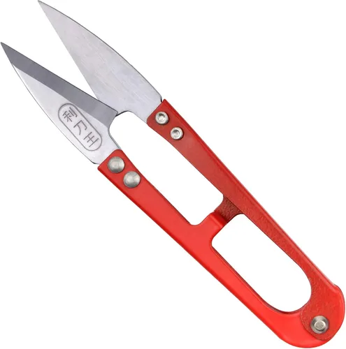 JubileeYarn - Cortador profesional multiusos para poda y bordado, color rojo, 1 par