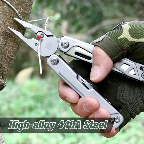 Miniatura 4 de FLYHOMES Multiherramienta, alicates multiherramientas 19 en 1 con tijeras, clip de bolsillo, destornillador... Regalo para hombres, profesional