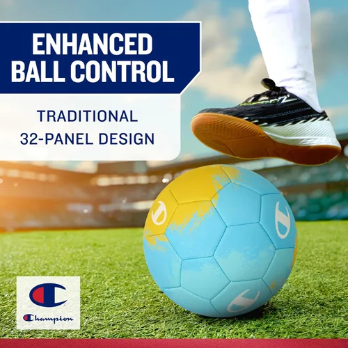 Miniatura 3 de Pelota de fútbol Champion para jóvenes y adultos – Acabado mate, diseño de 32 paneles, control mejorado, cubierta de PVC, tamaños 3, 4 y 5