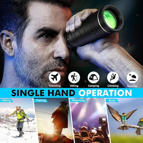 Miniatura 3 de Telescopio de 40 x 60 con adaptador de teléfono inteligente y fundas para telescopio, telescopio para adultos de alta potencia, monocular