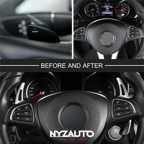 Miniatura 2 de NYZAUTO Extensión de Paletas de Cambio del Volante de Aleación de Aluminio Compatible con Mercedes Benz A B C CLA CLS E G GL GLA GLC GLE GLS Metris