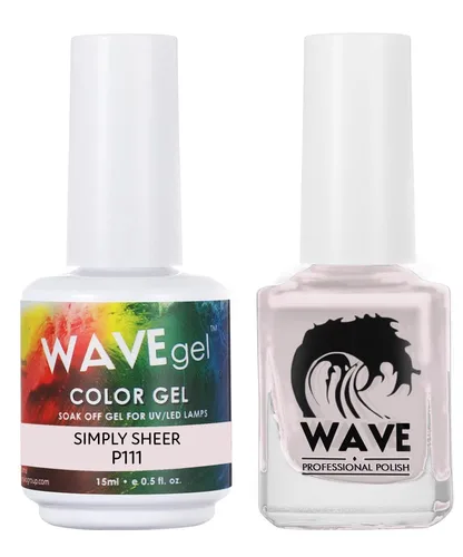 Miniatura 133 de WAVEGEL - Juego dúo de gel y esmalte de uñas a juego - Colección Simplicity - #P109 Blizzard I 0.5 onzas