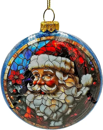 Miniatura 25 de Adorno de cristal soplado a mano de Papá Noel de safari aventurero, decoración navideña temática de viaje de explorador africano de la selva