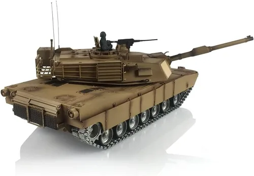 Miniatura 3 de Heng Long US en stock, RC Tank 1/16 7.0 Abrams RTR RC Tank 3918 360° Torreta Barril Recoil Metal Track Unidad de fumar Tanque de batalla Vehículos